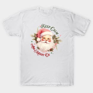 Vintage Pink Christmas Quote T-Shirt